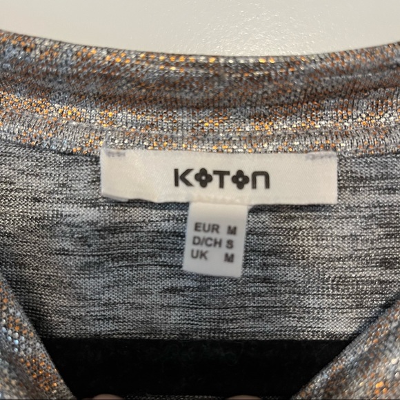 Koton | Shimmery Long Crop Tee Shirt - Picture 12 of 12